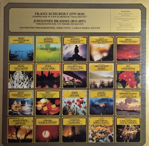 Franz Schubert, Symphony Unfinished / Brahms, conducted by Carlo-Maria Giulini (vinyl).