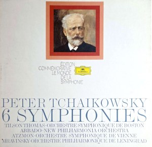 Piotr Czajkowski, 6 symfonii, dyr. Abbaddo, Atzmon, Mravinsky, Tilson Thomas, Deutsche Grammophon (6 x winyl)