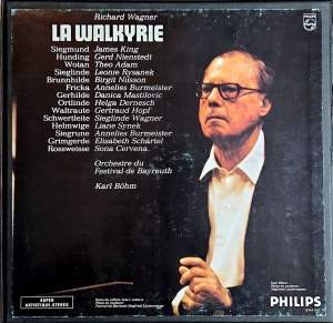 Richard Wagner, Valkyrie, conducted by Karl Bohm, live from the Bayreuth Festival, 1962 (4 x vinyl)