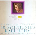 Wolfgang Amadeus Mozart, 46 symphonies, conducted by Karl Bohm, performed by the Berlin Philharmonic, Deutsche Grammophon (15 x vinyl)