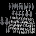 Set of crystal pendants