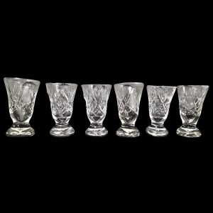 Set of vintage PLR crystal glasses (6 pcs.)