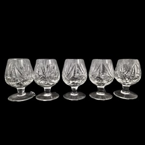 Set of vintage PLR crystal glasses (5 pcs.)