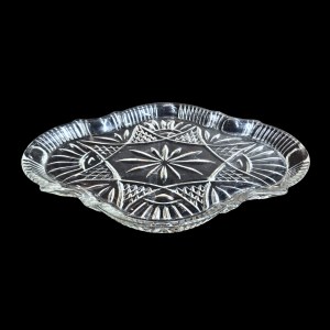 Vintage PRL glass platter / tray