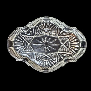 Vintage PRL glass platter / tray