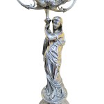 Kandelabr platerowany figuratywny, Warszawa, Fabryka Wyrobów Srebrnych i Platerowanych J. Fraget