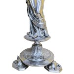 Kandelabr platerowany figuratywny, Warszawa, Fabryka Wyrobów Srebrnych i Platerowanych J. Fraget