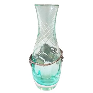 Vase with metal hardware