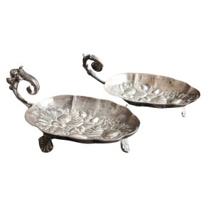 Silver pair of wine coasters, Egypt, Cairo, 1946-1966