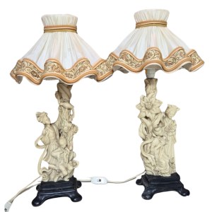A pair of Chinese-style decorative lamps