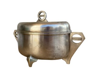 Art Déco silver-plated sugar bowl, Fraget