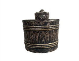 Plated container for caviar / caviarnica, Henneberg Brothers, Warsaw, Poland
