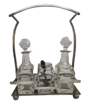 Art Déco silver-plated cabaret, Fraget, after 1914