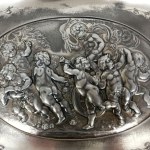 Jugendstil versilbertes Tablett, WMF Württembergische Metallwarenfabrik, Ende 19. - Anfang 20. Jahrhundert.