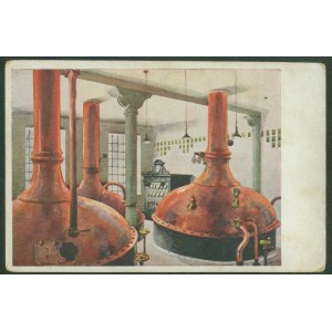 OKOCIM - Interior of the Okocim Brewery brewhouse, Nakł. Okocimski Brewery, coll. print, ca. 1920