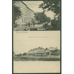 SZCZAKOWA - Railway station, Bahnhof Szczakowa, Nakł. A. Spira in Szczkow, st. czb., ca. 1910