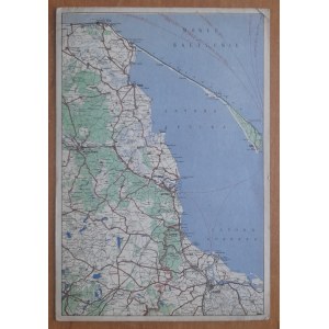 Mapa Wybrzeża Polskiego ( terenów nad Zatoką Gdańską)