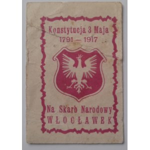 Collector's stamp Wloclawek - for the National Treasure The Constitution of the 3rd of May 1791 - 1917