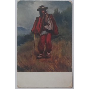 Hutsul in the mountains.
