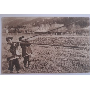 Hutsul region.Playing on trimbits