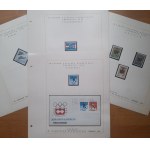 Set of 91. exhibition boards of stamps p.t.Winter Olympic Games : Squaw Valley 1960,Innsbruck 1964,Grenoble 1968, Sapporo 1972.