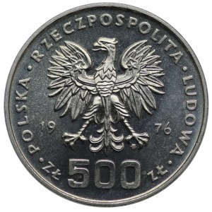 PRÓBA NIKIEL, 500 złotych 1976, Tadeusz Kościuszko - głowa prawo