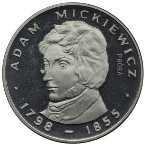 PRÓZE NIKIEL, 100 Zloty 1978, Adam Mickiewicz - Kopf links ohne Locke