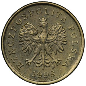 5 pennies 1999 - punching out the stamp