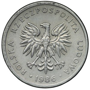 20 złotych 1986 - szeroka data