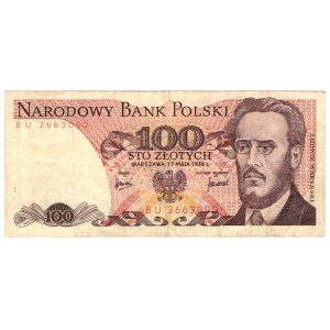 100 Złotych, 1976, seria BU
