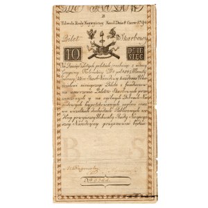 Insurekcja Kościuszkowska, 10 złotych polskich 8.06.1794, seria B