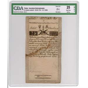 Insurekcja Kościuszkowska, 25 złotych polskich 8.06.1794, seria D