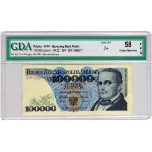 100 000 Złotych 1990, seria BW