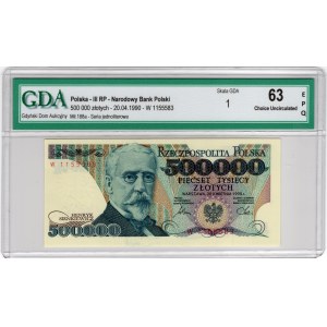 500 000 Złotych 1990, seria W