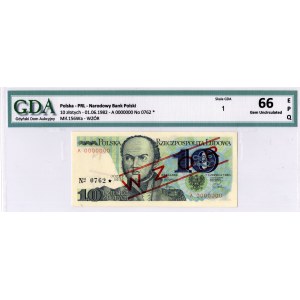 10 Gold 1982, Series A, MODEL No. 0762