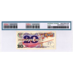 20 złotych 1982, seria A, WZÓR No. 0774