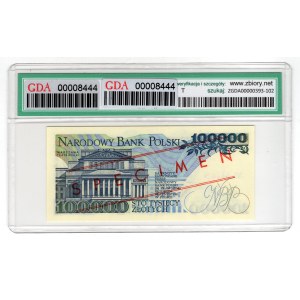 100 000 złotych 1990, seria A, WZÓR No. 0686