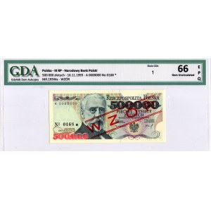 500 000 złotych 1993, seria A, WZÓR No. 0168
