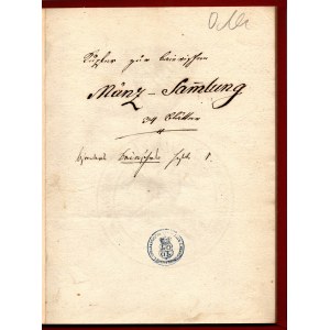 Stolberg - Swiniary, German seals and coins, MÜNZ - Sammlung, (ca. mid-19th century).