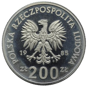 PRÓBA NIKIEL, 200 złotych 1985, Pomnik Szpital Centrum Zdrowia Matki Polki