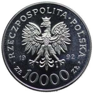 NIKIEL PROSPECTIVE, 10,000 gold 1992, Wladyslaw III Varnañczyk - bust