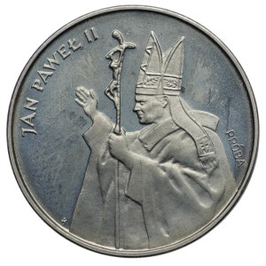PRÓBA NIKIEL, 5 000 złotych 1987, Jan Paweł II - popiersie z krzyżem