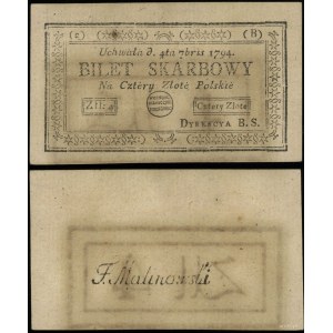Polska, 4 złote polskie, 4.09.1794