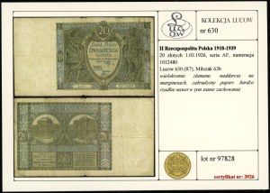 Poland, 20 zloty, 1.03.1926