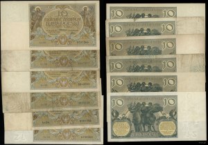 Poland, set: 6 x 10 gold, 20.07.1929