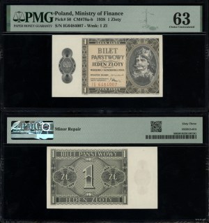 Poland, 1 zloty, 1.10.1938