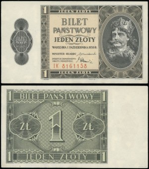 Poland, 1 zloty, 1.10.1938