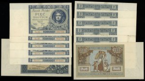 Poland, set of 6 banknotes, 1930/1931