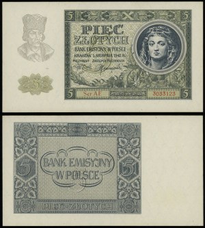 Poland, 5 zloty, 1.08.1941