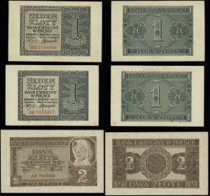 Poland, set of 3 banknotes, 1.08.1941